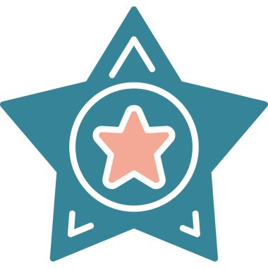 yıldız simgesi, basit vektör illüstrasyon tasarımı