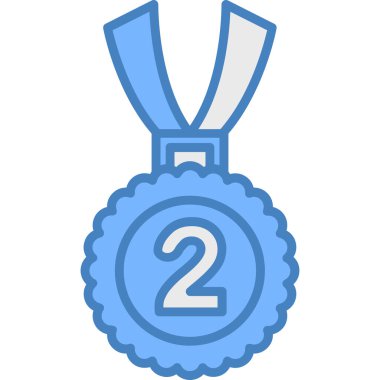 Madalya ikon vektör illüstrasyonu