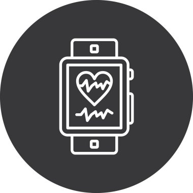 akıllı saat simge vektör illüstrasyonu