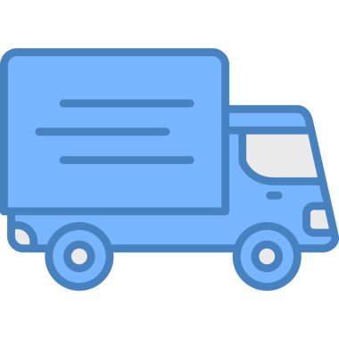 Teslimat. Web simgesi basit illüstrasyon