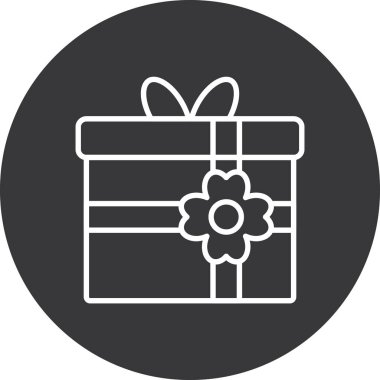 Hediye. Web simgesi basit illüstrasyon