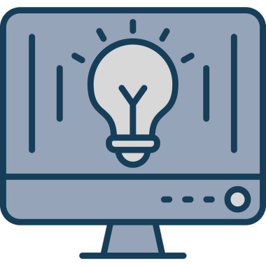 bilgisayar izleme simgesi, vektör illüstrasyonu