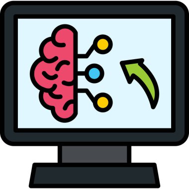 bilgisayar beyni fikir simgesi