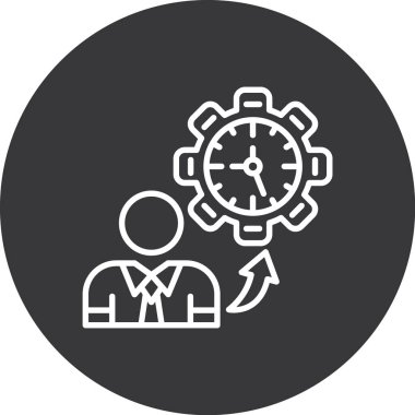 Zaman yönetimi simgesi vektör illüstrasyonu