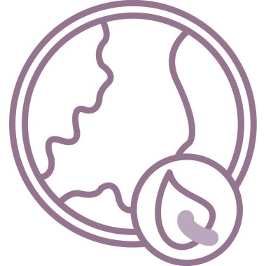 Çizgi film beyin simgesinin vektör çizimi