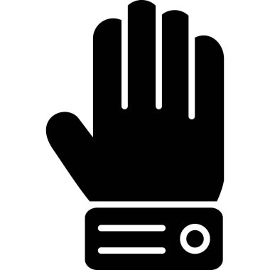 Eldiven simgesiyle el, basit biçim