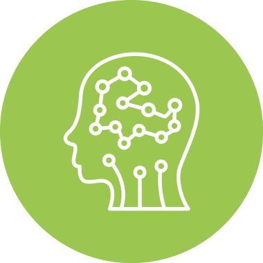 Beyin. Web simgesi basit illüstrasyon