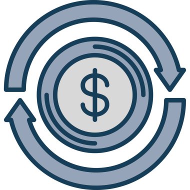 Dolar para simgesi, vektör illüstrasyonu