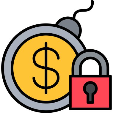 Para finans simgesini ana hat biçiminde kilitle