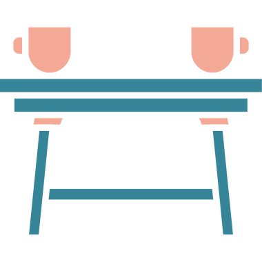 sehpa ikonu vektör illüstrasyonu