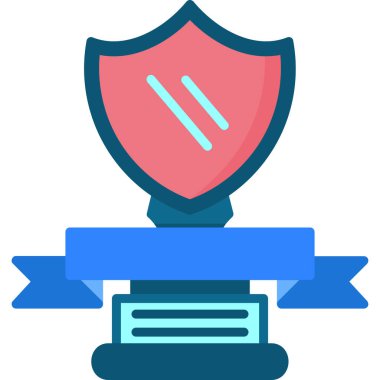 Güvenlik kalkanı simgesi, vektör illüstrasyonu