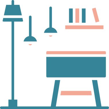 masa lambası mobilyası simgesi