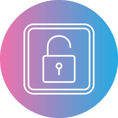 Asma kilit simgesinin vektör illüstrasyonu