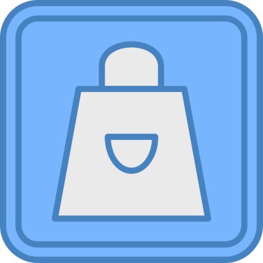 çanta alışveriş poşeti simgesi - taslak biçimi