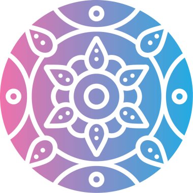 lotus. Web simgesi basit illüstrasyon