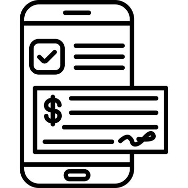 ödeme mobil ödeme simgesi ana hat biçiminde