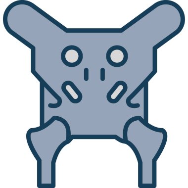 Hayvan hayvan ikonu ana hatlarıyla doldurulmuş