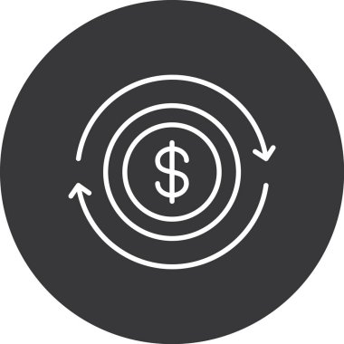 Dolar vektör simgesi çizimi soyut arkaplan