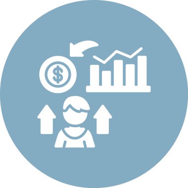 ticari büyüme vektörü simgesi modern basit illüstrasyon