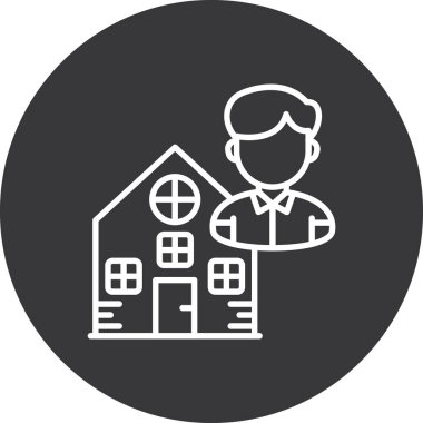 Modern ev simgesinin vektör illüstrasyonu