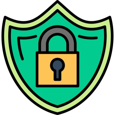 kalkan ikon vektör illüstrasyonu