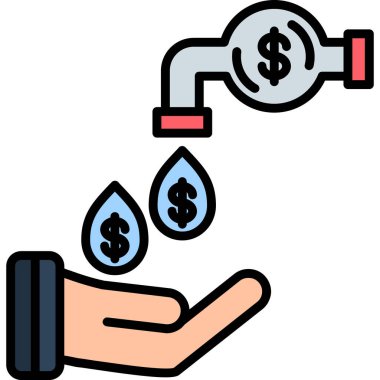 Para için. Web simgesi basit illüstrasyon