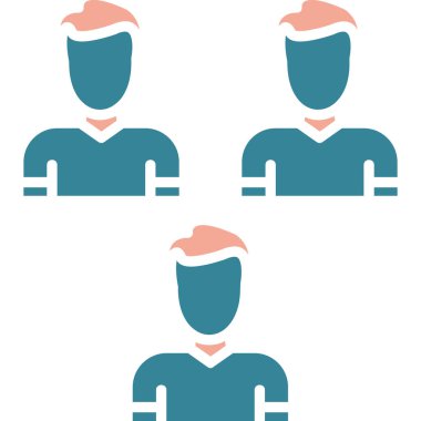 İnsanlar. Web simgesi basit illüstrasyon