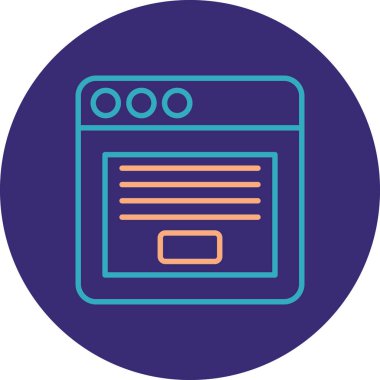 tarayıcı simgesi vektör illüstrasyonu