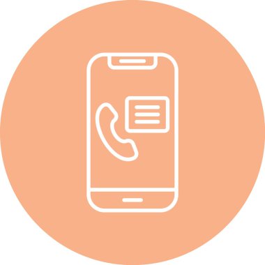 Telefon simgesinin vektör illüstrasyonu
