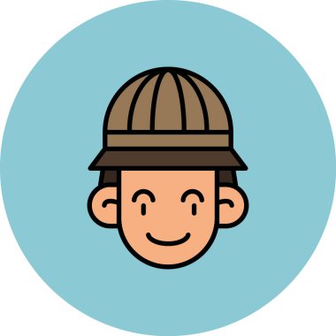 Genç adam avatar karakter vektör illüstrasyon tasarımı