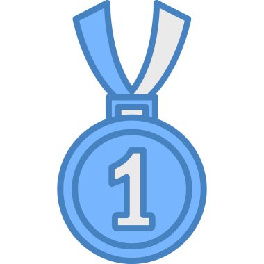 Moda tarzında madalya simgesi arkaplanda izole