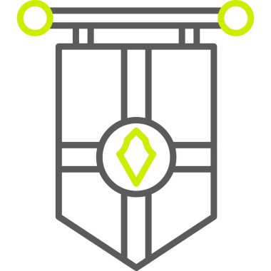 Kalkan simgesinin vektör illüstrasyonu