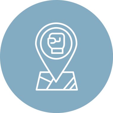 Harita yeri. Web simgesi