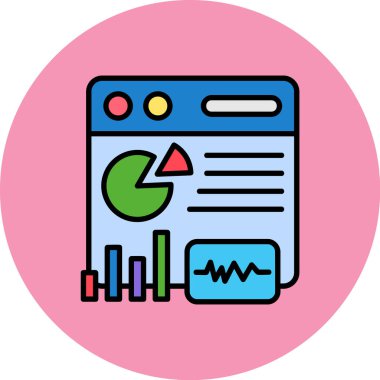 analitik iş pazarlama simgesi doldurulmuş ana hatlar biçimi