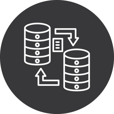 database vector glyph icon design