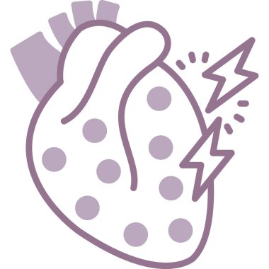 Kırık kalp simgesinin vektör illüstrasyonu