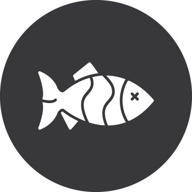 Balık simgesinin vektör illüstrasyonu