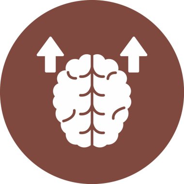 beyin ikonu vektör illüstrasyonu