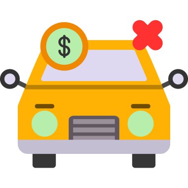 Araba taksi vektör çizim