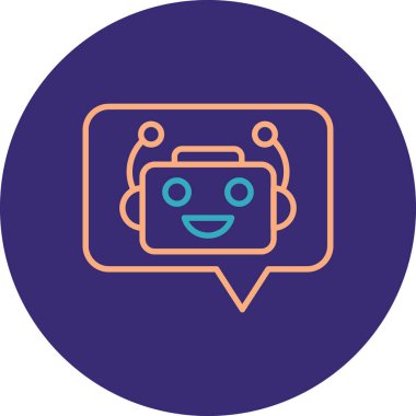 robot. Web simgesi basit illüstrasyon