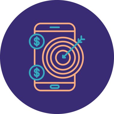 Moda tasarımında vektör mobil simgesi