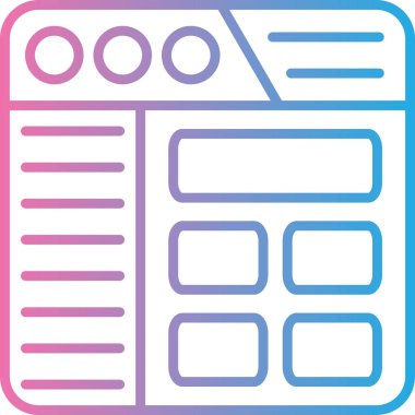 Tarayıcı pencere simgesi - taslak biçimi