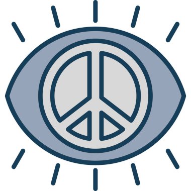 Moda tarzında izole edilmiş barış göz simgesi