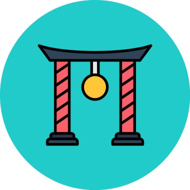 Kapı simgesi, modern tasarım illüstrasyonu