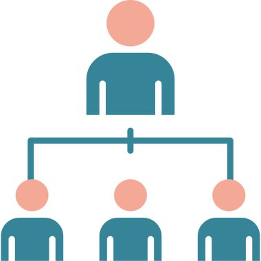 hiyerarşi düz simgesi, vektör illüstrasyonu