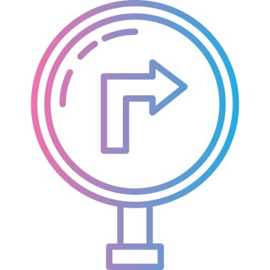 yön ikonu vektör illüstrasyonu