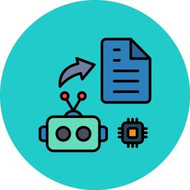 Robot modern simgenin vektör illüstrasyonu