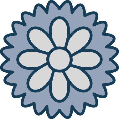 Çiçek. Web simgesi basit illüstrasyon