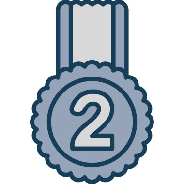 Madalya ikon vektör illüstrasyonu