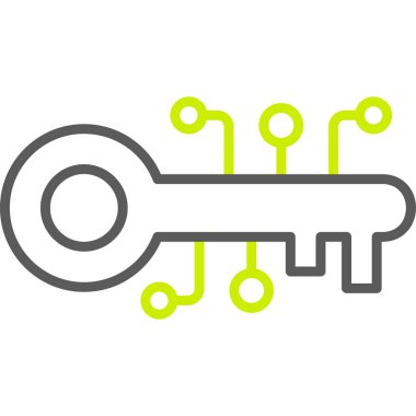 anahtar vektör simgesi modern basit illüstrasyon